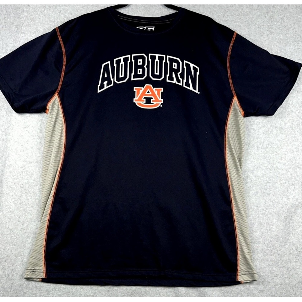 Auburn University Shirt Men’s 2XL E5 Dri-Fit Navy Blue Orange Gray Basketball Ge